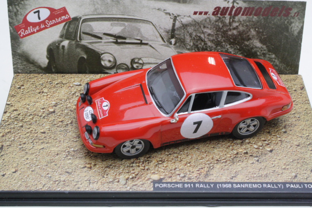Porsche 911, 1st. San Remo 1968, P.Toivonen, no.7