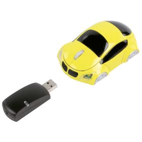 BMW yellow. Wireless optical mouse