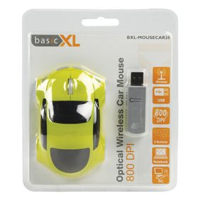 BMW yellow. Wireless optical mouse