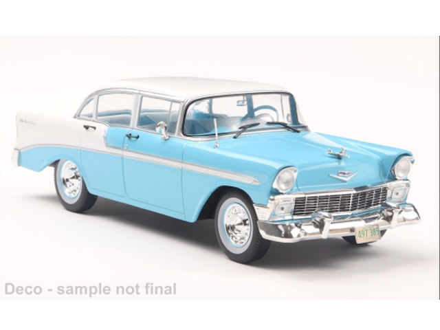Chevrolet Bel Air 4d Hard Top 1956, vaaleansininen/valkoinen