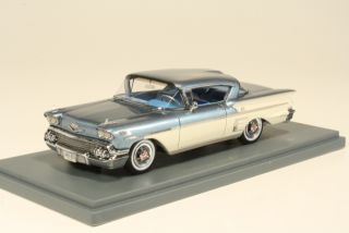 Chevrolet Bel Air Impala 2d HT Coupe 1958, sininen/valkoinen