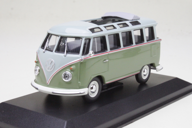 VW T1 Samba Bus 1961, green/white