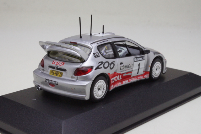 Peugeot 206 WRC, 1st. Great Britain 2001, M.Grönholm, no.1
