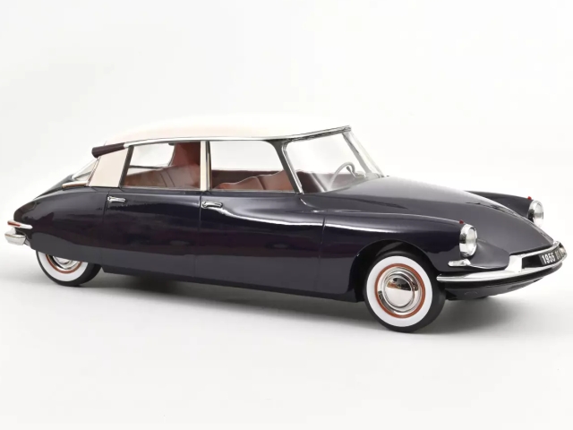 Citroen DS19 1955, tumma violetti/beige