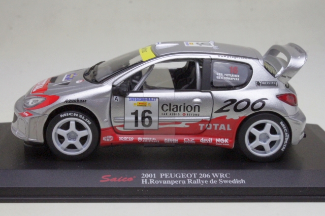 Peugeot 206 WRC, Sweden 2001, H.Rovanpera, no.16