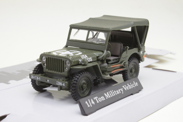Jeep Willys 4x4 W Soft Top, tummanvihreä