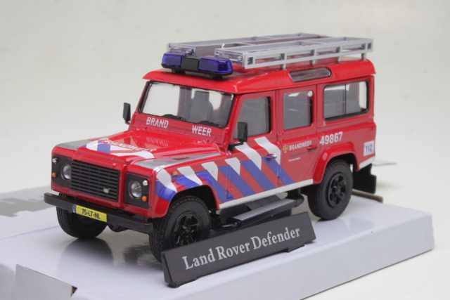 Land Rover Defender Fire Department, punainen/sininen