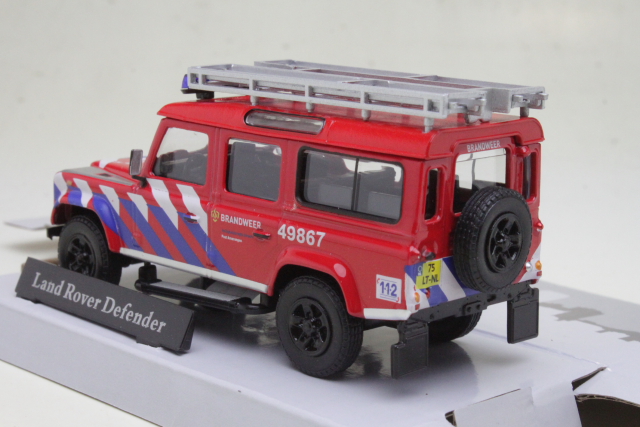 Land Rover Defender Fire Department, punainen/sininen
