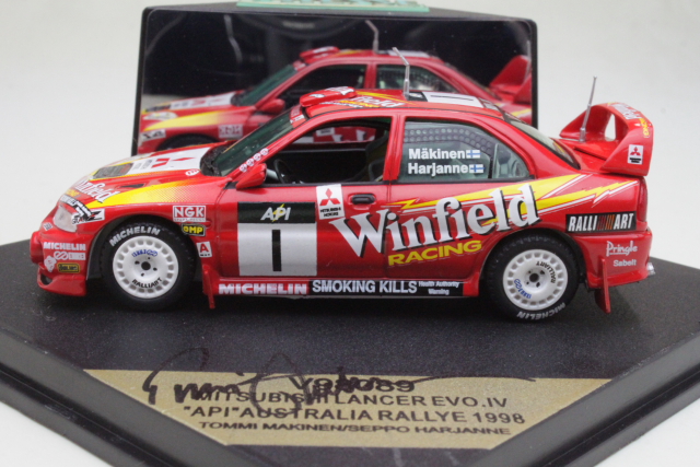 Mitsubishi Lancer Evo IV, Australia 1998, T. Mäkinen "SIGNED"