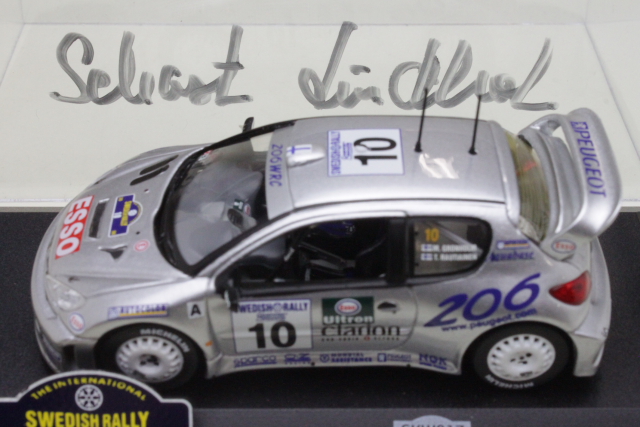 Peugeot 206 WRC, Sweden 2000, Grönholm, no.10 "LINDHOLM NIMMARI"