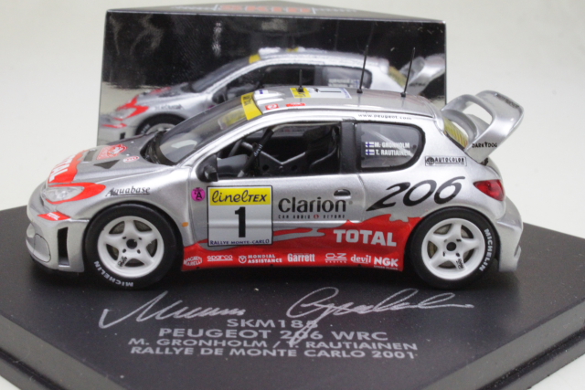Peugeot 206 WRC, Monte Carlo 2001, M.Grönholm, no.1 "SIGNED"