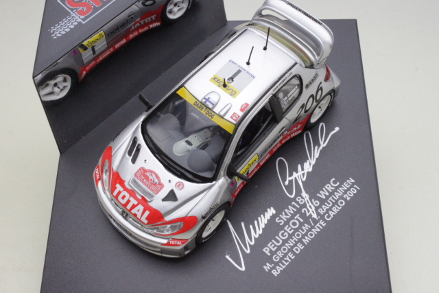 Peugeot 206 WRC, Monte Carlo 2001, M.Grönholm, no.1 "SIGNED"