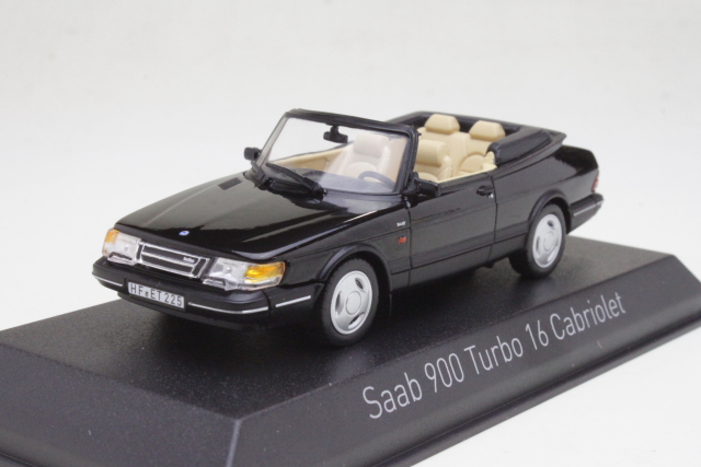 Saab 900 Turbo Cabriolet 1992, musta