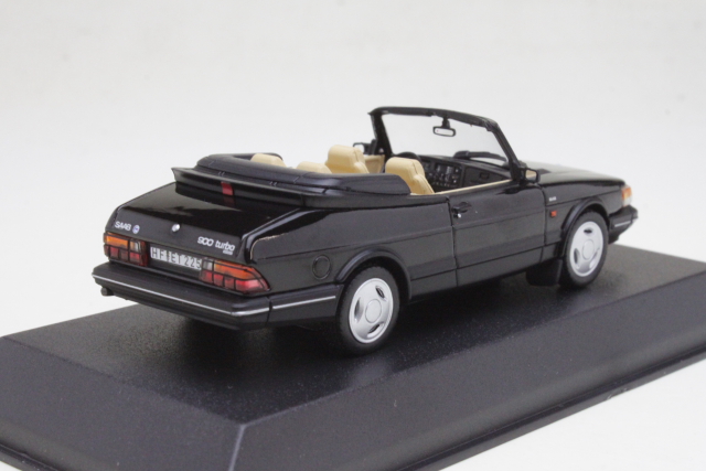 Saab 900 Turbo Cabriolet 1992, musta