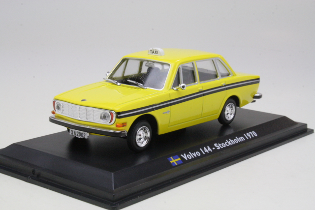 Volvo 144 1970, keltainen "Taxi Stockholm"