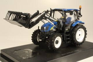 New Holland T6020 2008 "musta etukuormaaja", sininen