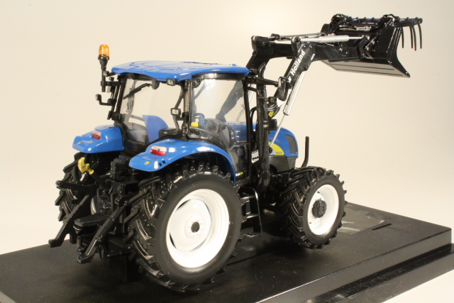 New Holland T6020 2008 "musta etukuormaaja", sininen