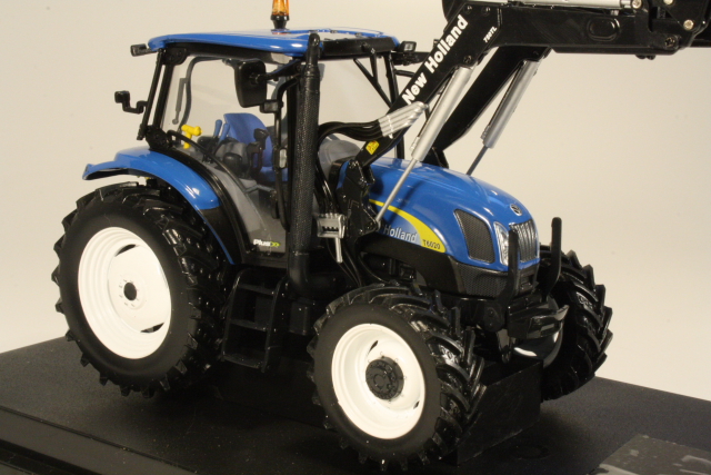 New Holland T6020 2008 "musta etukuormaaja", sininen