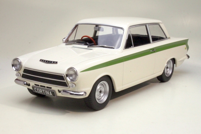 Ford Cortina Lotus Mk1 1963, valkoinen/vihreä