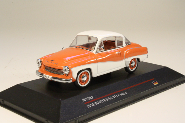 Wartburg 311 Coupe 1958, oranssi/valkoinen - Sulje napsauttamalla kuva