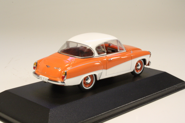 Wartburg 311 Coupe 1958, oranssi/valkoinen - Sulje napsauttamalla kuva