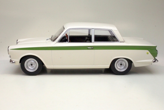 Ford Cortina Lotus Mk1 1963, valkoinen/vihreä