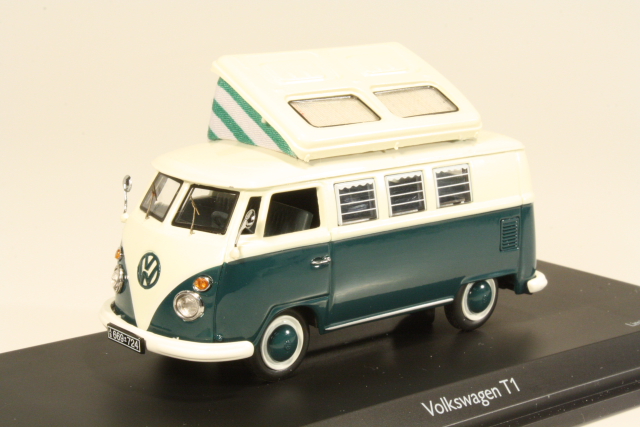 VW T1 Campingbus, vihreä/valkoinen