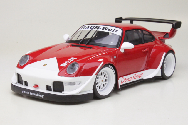 Porsche 911 (993) RWB Porco Rosso 2020, red/white