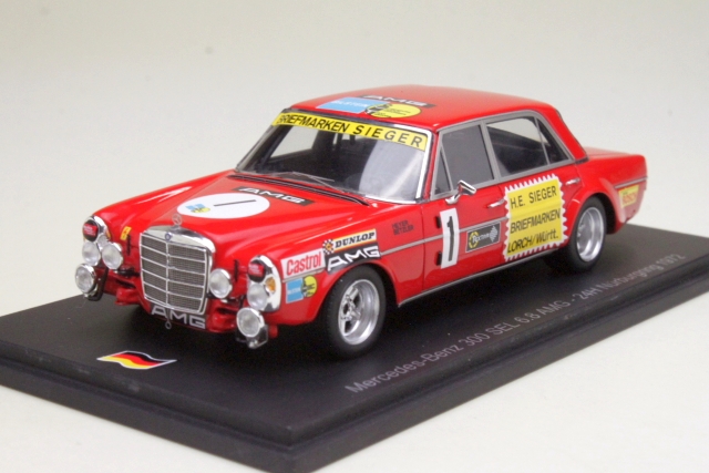 Mercedes 300SEL 6.8, 24h Nurburgring 1972, Heyer/Betzler, no.1