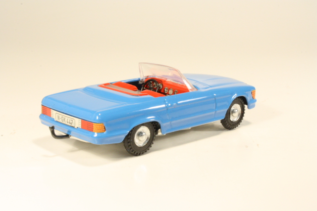 Mercedes 350SL Cabriolet, sininen - Sulje napsauttamalla kuva