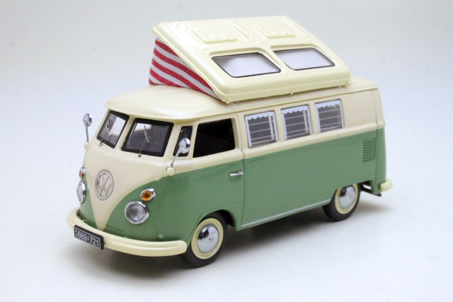 VW T1 Campingbus, vihreä/valkoinen