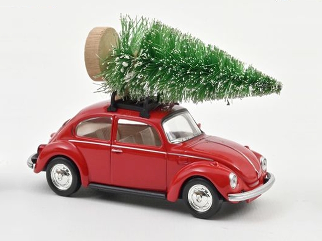 VW Beetle 1973, red "Christmas"