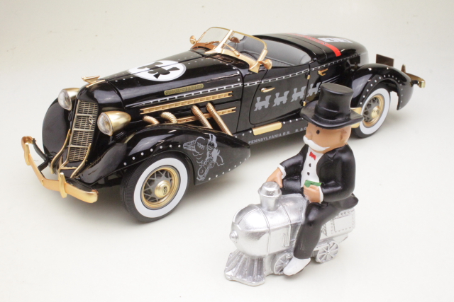 Auburn 851 Speedster 1935 with Mr. Monopoly figure