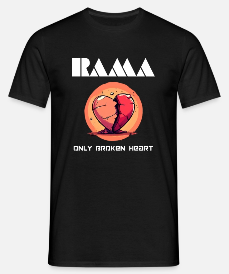 Rama - "Only Broken Heart" T-Shirt, black (size-XL)