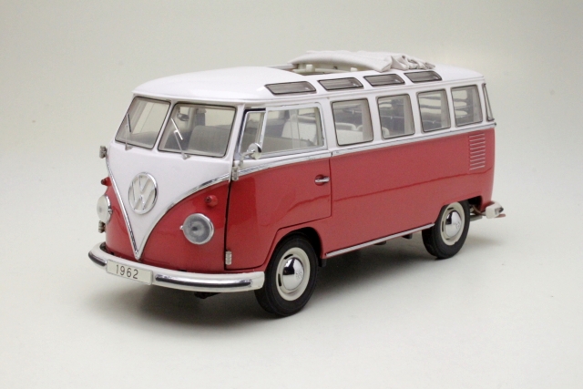 VW T1 Samba Bus 1962, red/white