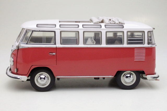 VW T1 Samba Bus 1962, punainen/valkoinen