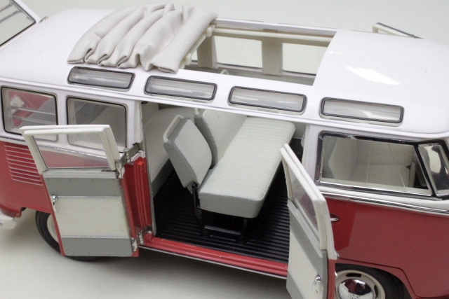 VW T1 Samba Bus 1962, punainen/valkoinen