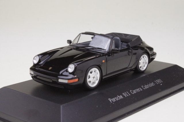 Porsche 911 Carrera Cabriolet 1991, musta