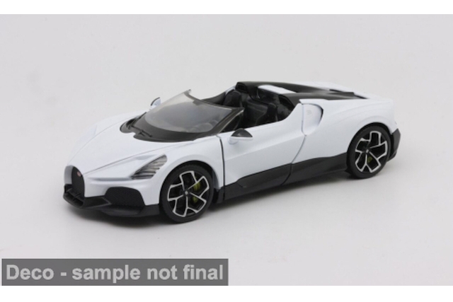 Bugatti W16 Mistral 2024, valkoinen/musta