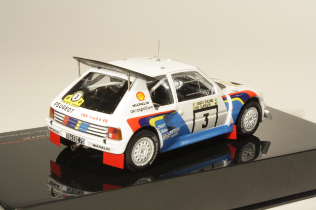 Peugeot 205 T16V Evo2, 1st. Finland 1985, T.Salonen, no.3 - Sulje napsauttamalla kuva