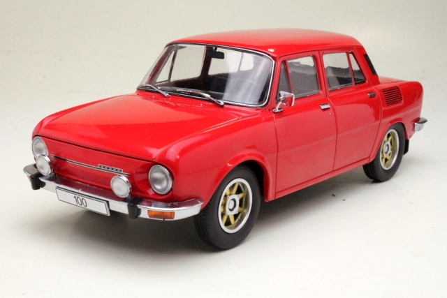 Skoda 100 1969, punainen "alumiinivanteet"