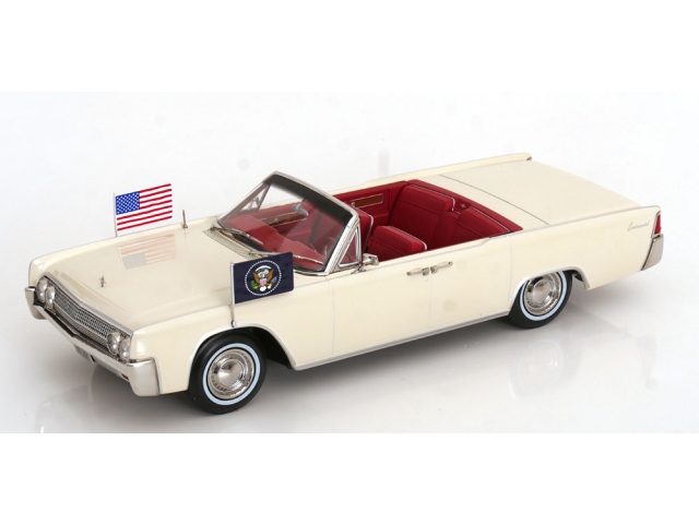Lincoln Continental Convertible 1963, white "John F. Kennedy"
