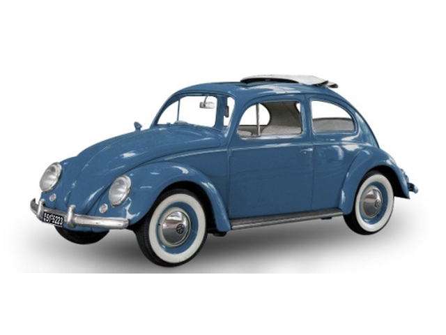 VW Kupla Cabrio 1958, sininen