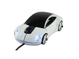 Porsche valkoinen. Johdollinen optinen rullahiiri.