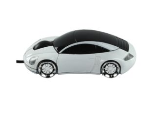 Porsche valkoinen. Johdollinen optinen rullahiiri.