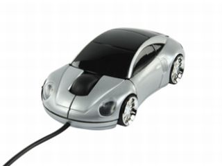 Porsche harmaa. Johdollinen optinen rullahiiri.