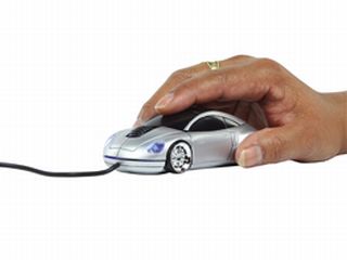 Porsche harmaa. Johdollinen optinen rullahiiri.