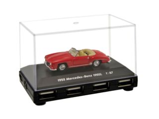 Mercedes 190SL (w121) 1955 punainen. USB-Hubi 4 porttia - Sulje napsauttamalla kuva