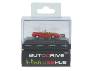 Mercedes 190SL (w121) 1955 punainen. USB-Hubi 4 porttia