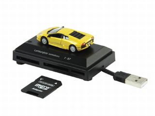 Lamborghini Murcielago keltainen. Muistikortinlukija